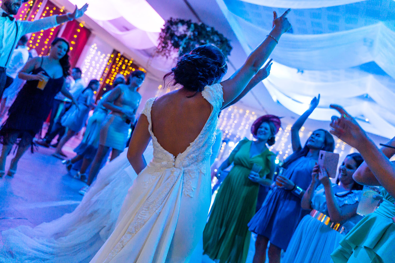 Fiesta durante una boda en Alcaidesa Eventos, Cádiz