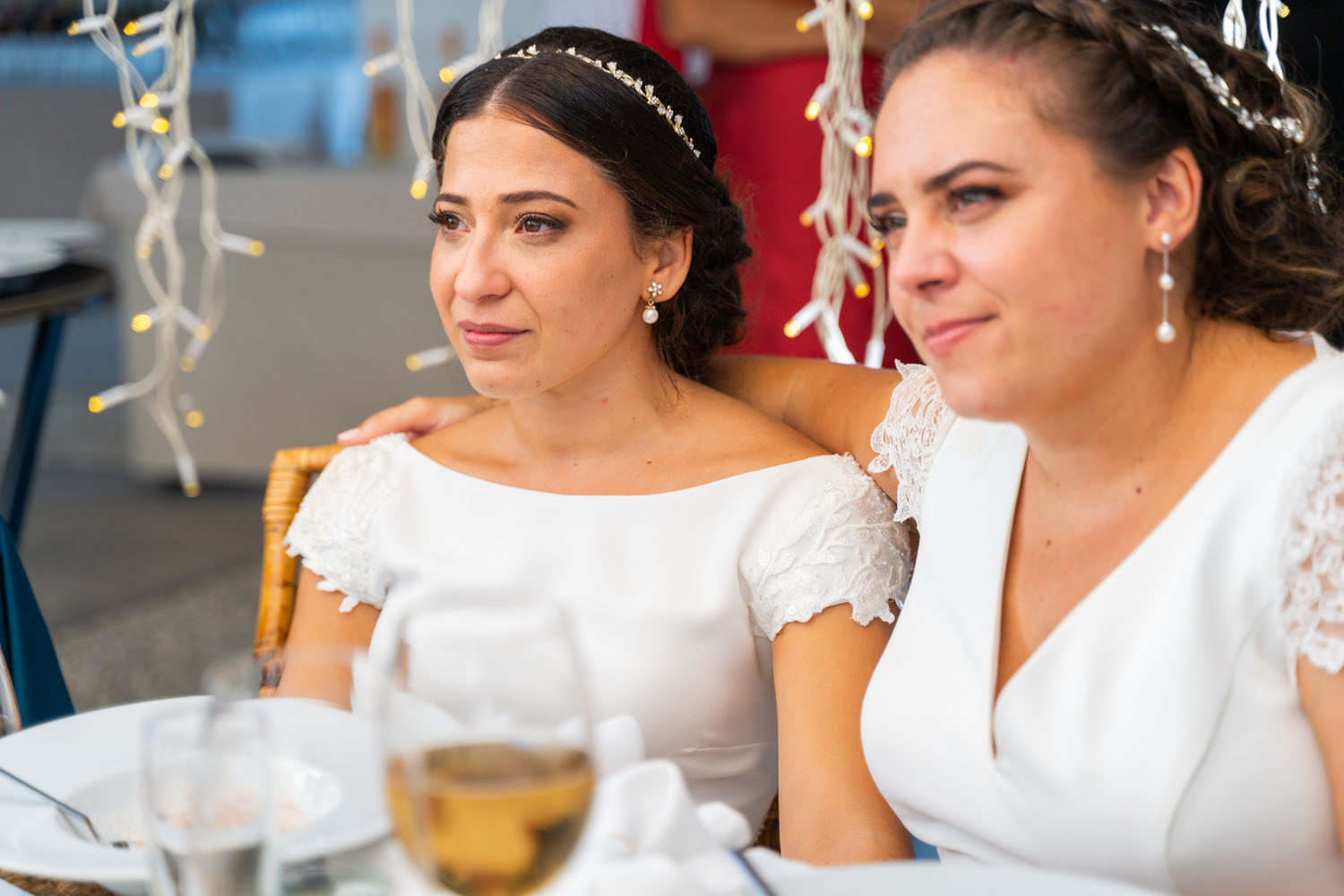 Novia se emociona en su boda en Alcaidesa Eventos