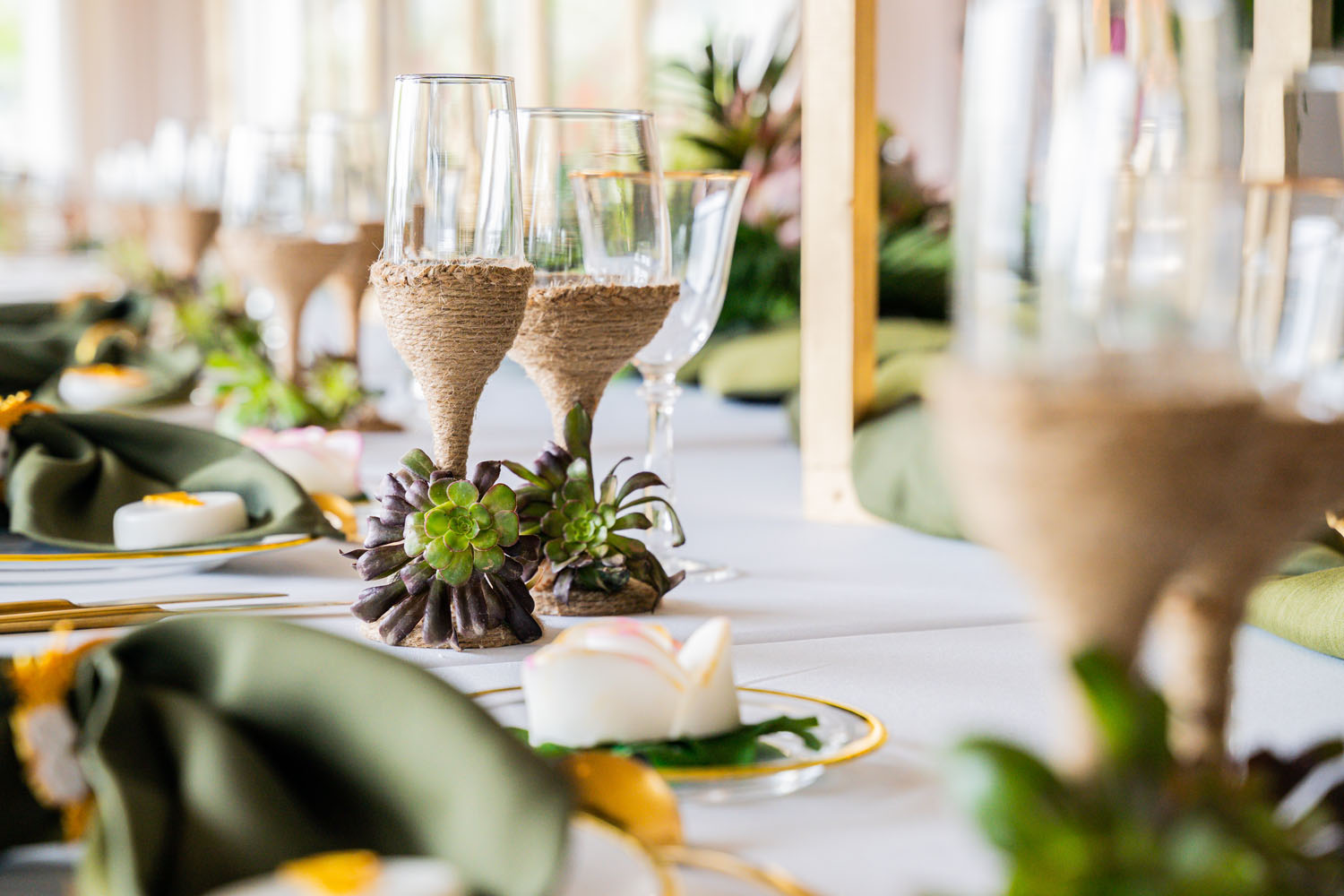 Vasos decorativos para bodas en Málaga