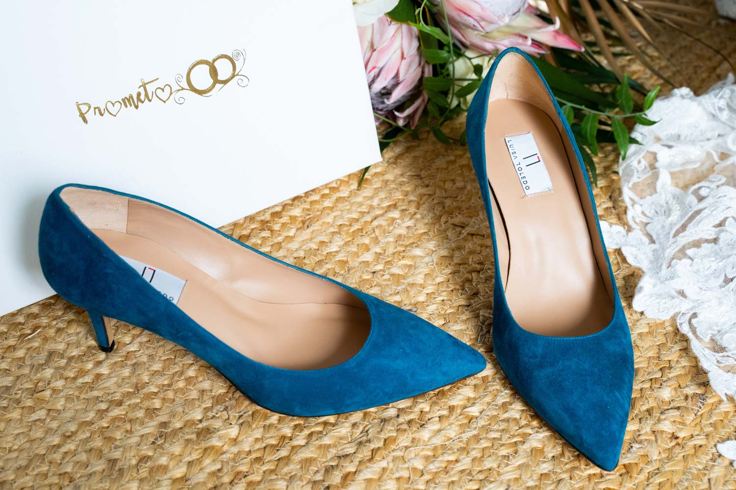 Zapatos personalizados para novias diseñados por Prometo Málaga