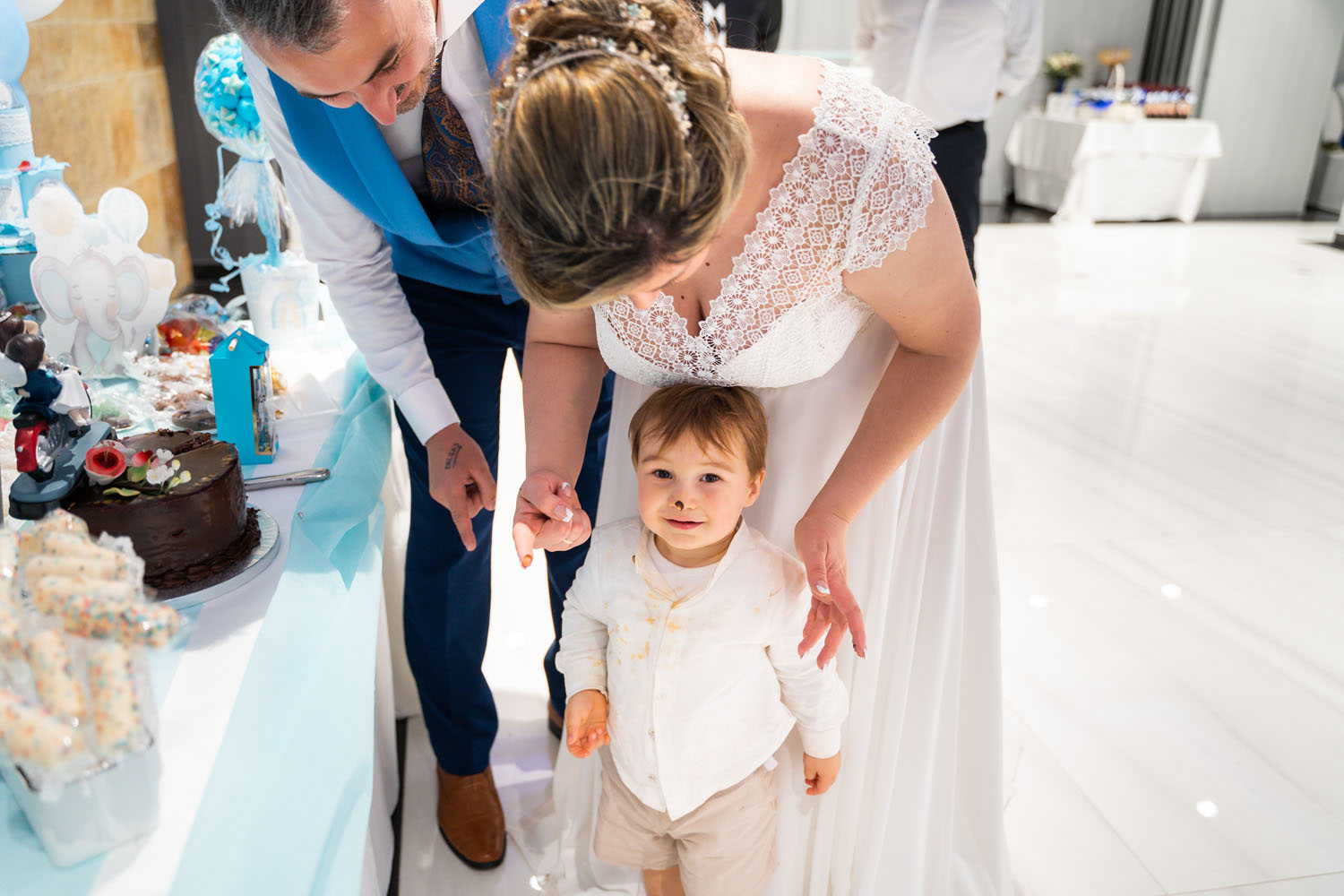 Corte de la tarta de boda en Estepona