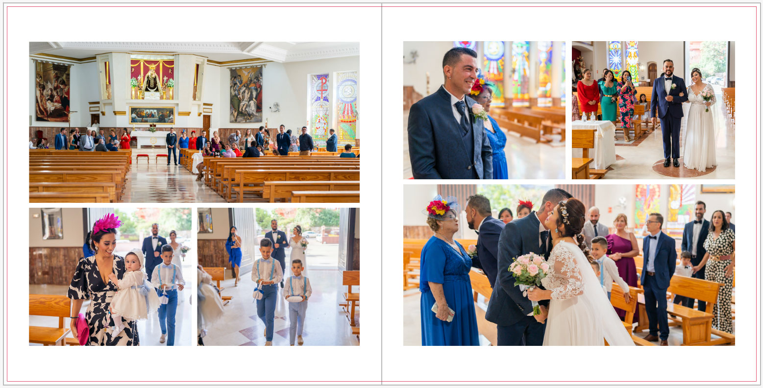 Ceremonia en un álbum de bodas
