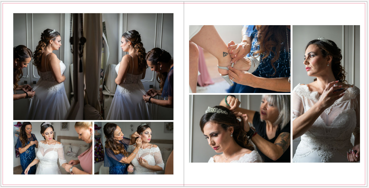 Diseño de un álbum de boda con pocas fotos