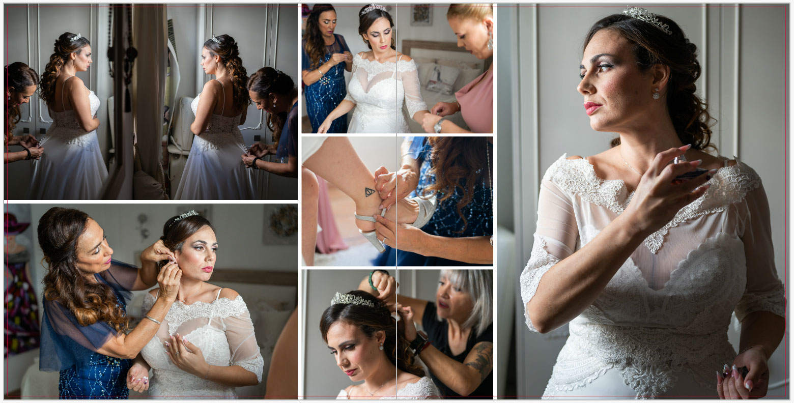 Diseño de un álbum de boda sin márgenes