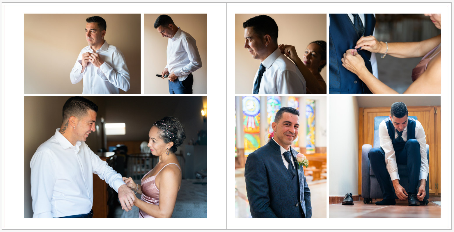 Respetar la temática en un álbum de boda