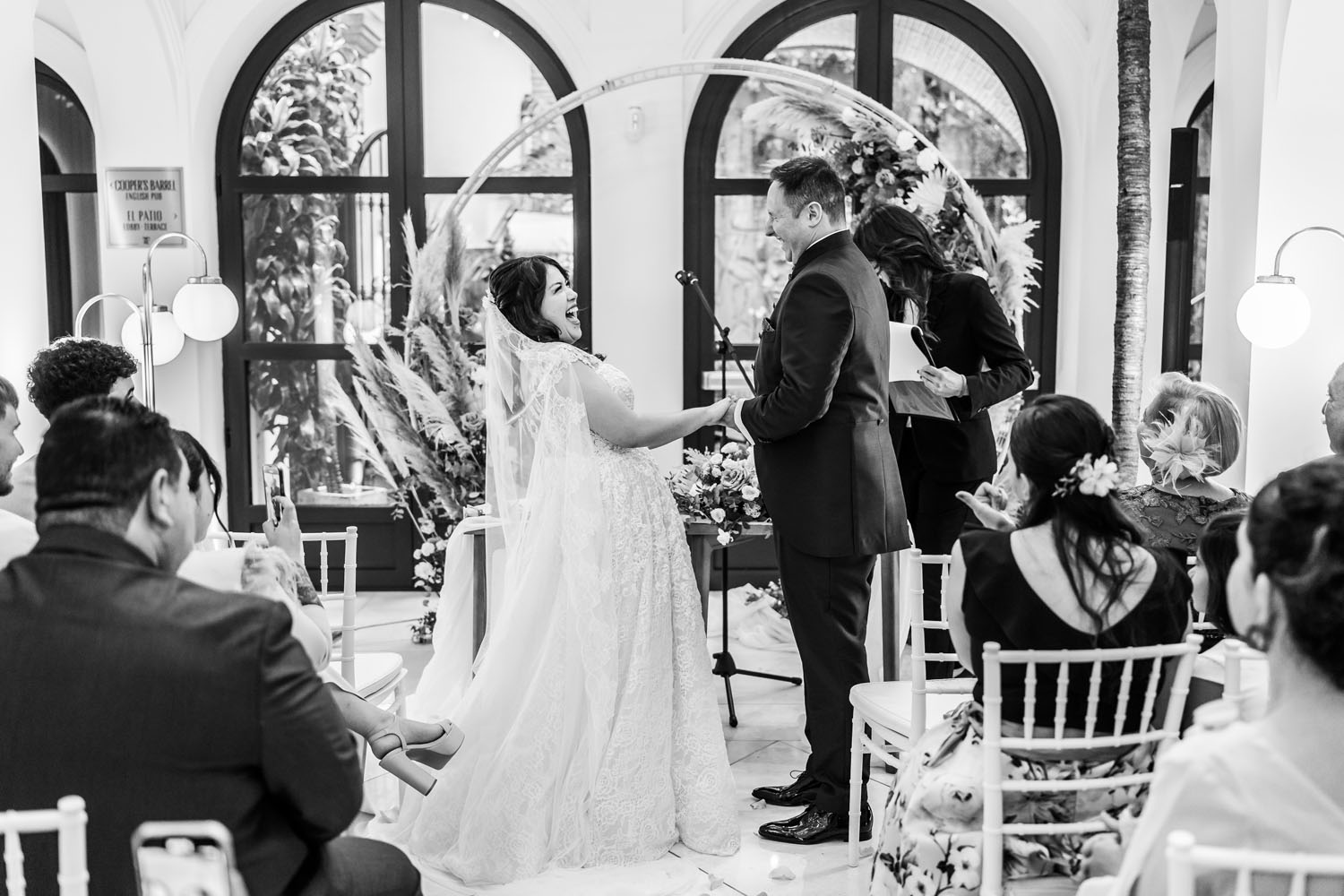 Ceremonia de un boda en el Hotel el Pilar de Estepona