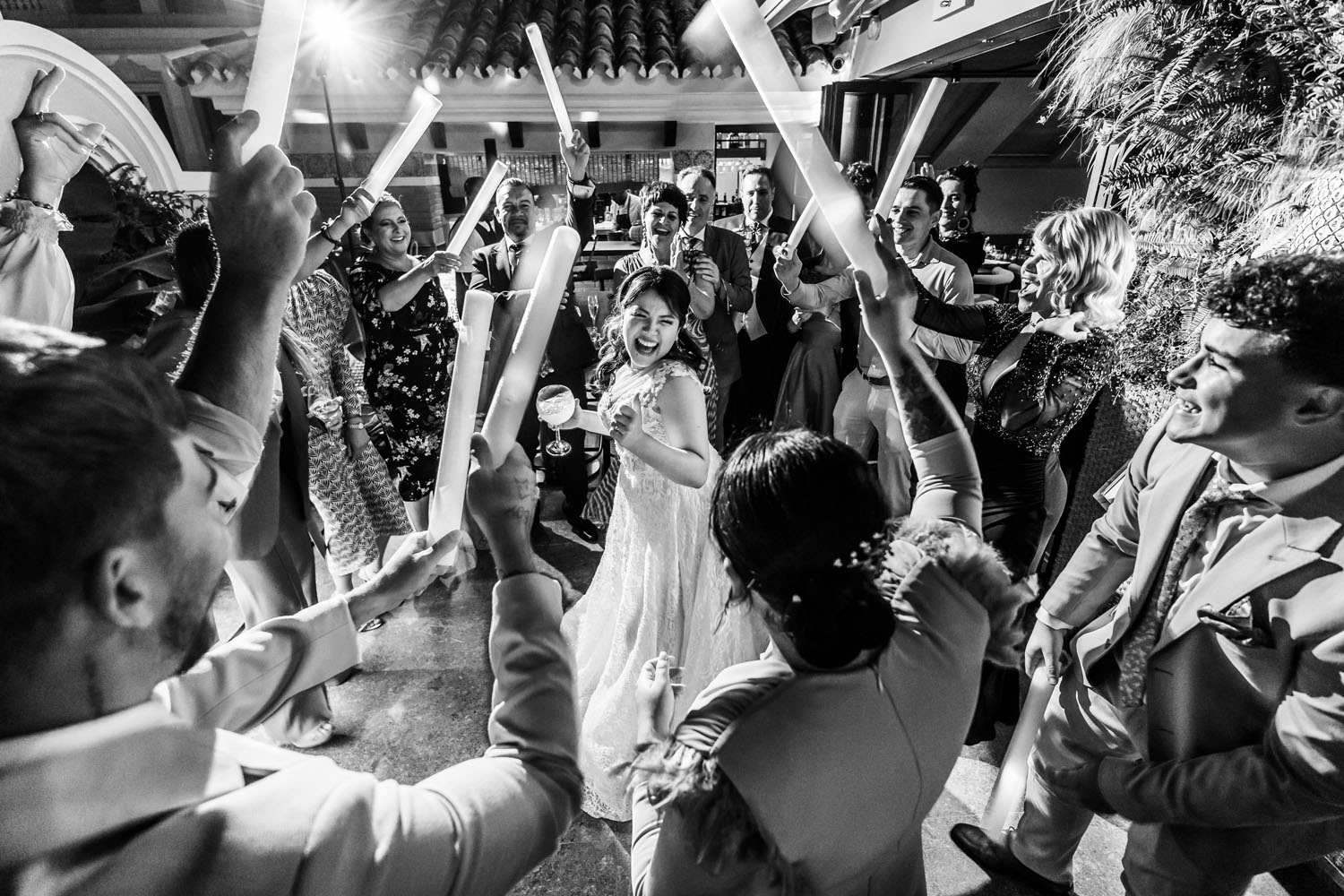Fiesta de boda en el restaurante Makako, dentro del Hotel el Pilar, Estepona